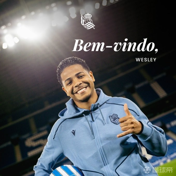 官方：皇家社会租借利雅得胜利边锋韦斯利，含买断选择权